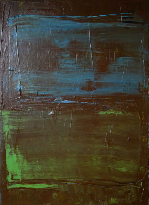 Painting titled "SURFACE N°19" by Michel Boucharinc, Original Artwork, Acrylic Mounted on Wood Stretcher frame