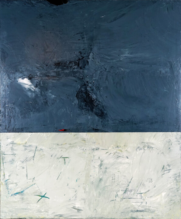 Painting titled "SURFACE N°20 "Contr…" by Michel Boucharinc, Original Artwork, Acrylic Mounted on Wood Stretcher frame