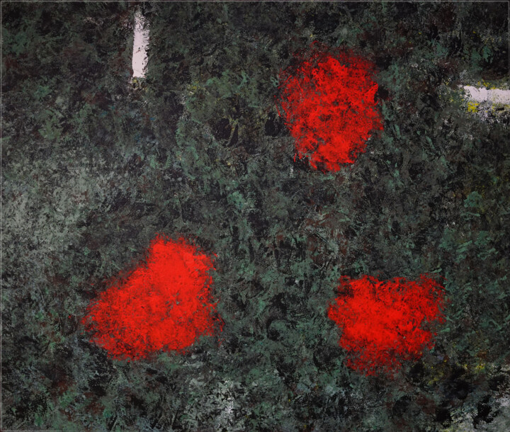 제목이 "NEBULEUSE N° I"인 미술작품 Michel Boucharinc로, 원작, 아크릴 나무 들것 프레임에 장착됨