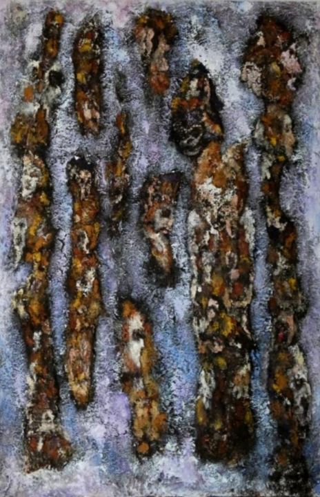 Painting titled "Totem.jpg" by Michel Darves, Original Artwork, Acrylic