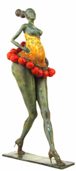 Sculptuur getiteld "mannequin aux melons" door Micheldejos, Origineel Kunstwerk