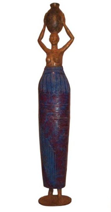 Sculptuur getiteld "Danaide bleu" door Micheldejos, Origineel Kunstwerk