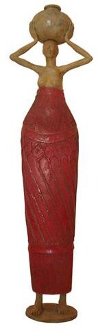 Sculpture intitulée "Danaide rouge" par Micheldejos, Œuvre d'art originale