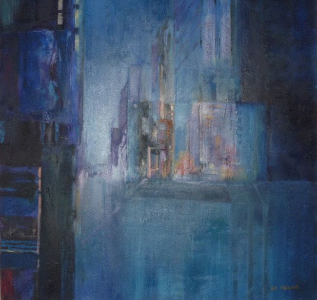 Peinture intitulée "Rain blues" par Michel De Mingo, Œuvre d'art originale