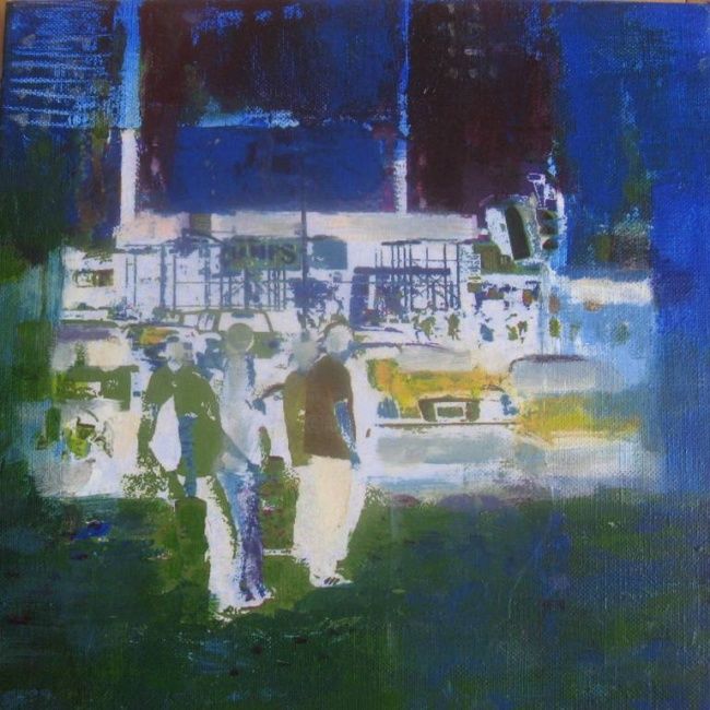 Painting titled "Traffic 2" by Michel De Mingo, Original Artwork