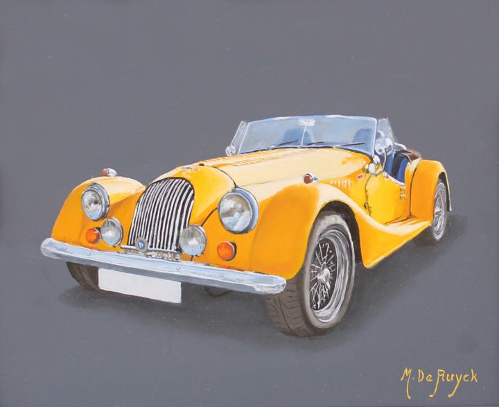 Painting titled "Voiture Ancienne "M…" by Michel De Ruyck, Original Artwork, Acrylic