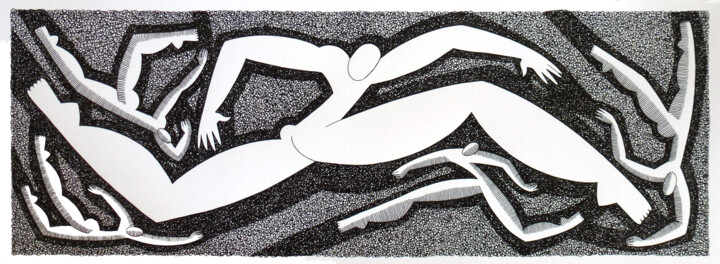 Drawing titled "sans titre" by Michèle Caranove, Original Artwork