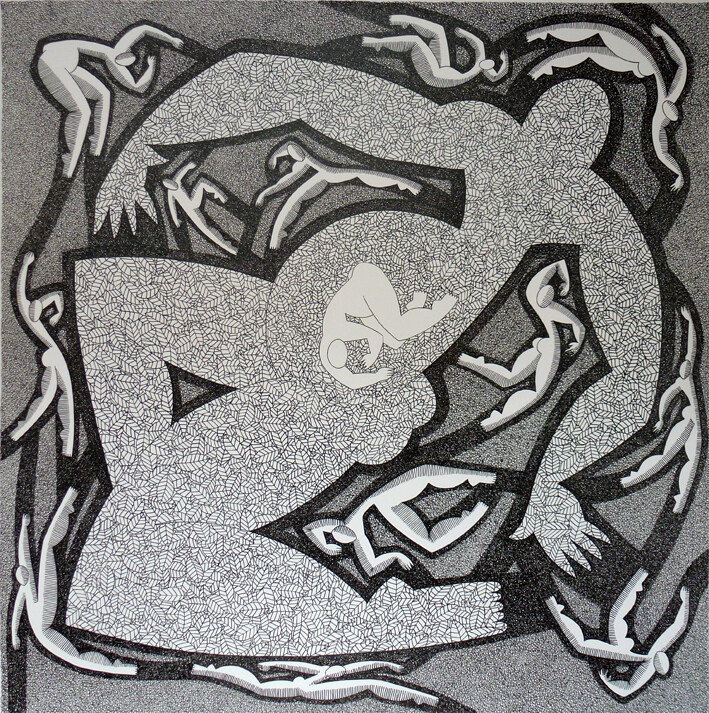 Drawing titled "Mother nature" by Michèle Caranove, Original Artwork