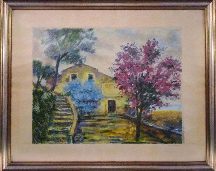Painting titled "Paesaggio" by Michele Cascella, Original Artwork