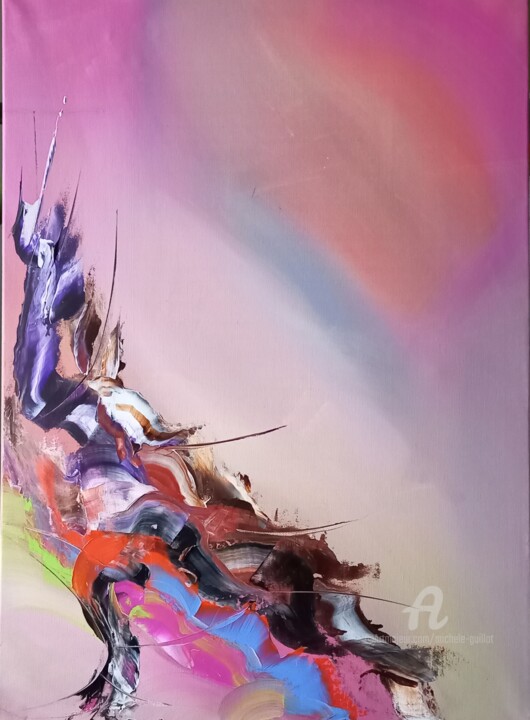 Картина под названием "DREAM" - Michele Guillot, Подлинное произведение искусства, Акрил Установлен на Деревянная рама для н…
