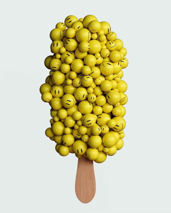 Digitale Kunst mit dem Titel "Stano gelato-3" von Michele Iannizzotto, Original-Kunstwerk, Digitaldruck