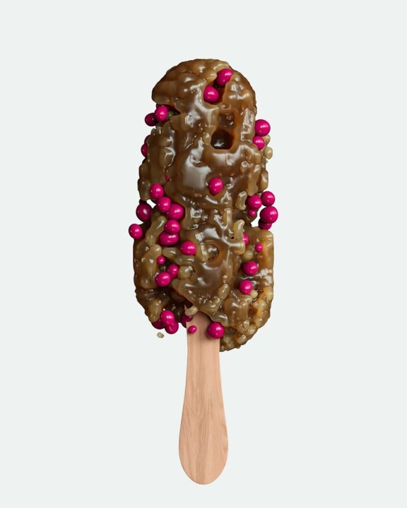 Arte digital titulada "Strano gelato 7" por Michele Iannizzotto, Obra de arte original, Modelado 3D