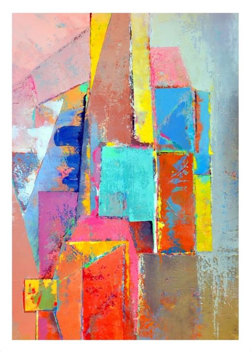 Peinture intitulée "SERENITE" par Michèle Julienne, Œuvre d'art originale, Acrylique Monté sur Châssis