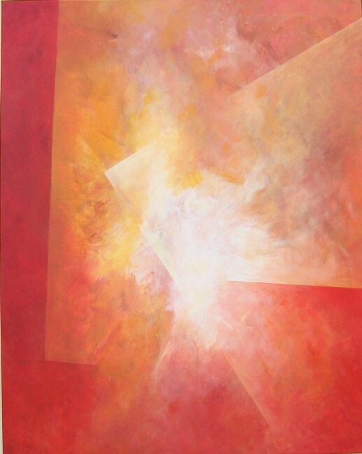 Peinture intitulée "Grand éclat de luci…" par Michèle Radix, Œuvre d'art originale