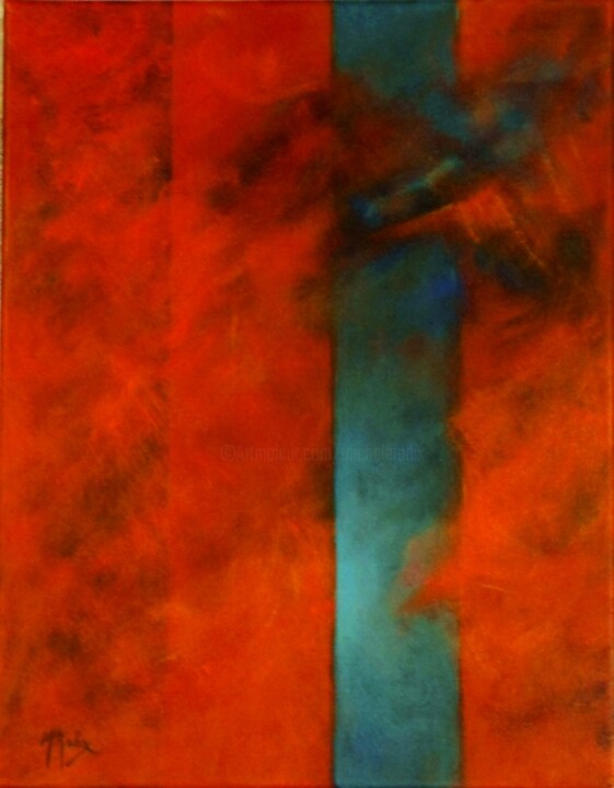 Peinture intitulée "cheminement-6." par Michèle Radix, Œuvre d'art originale, Acrylique