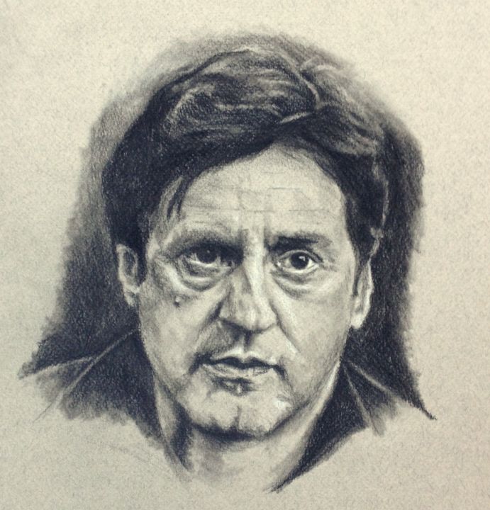 Drawing titled "Daniel Auteuil" by Michèle Rais, Original Artwork, Other