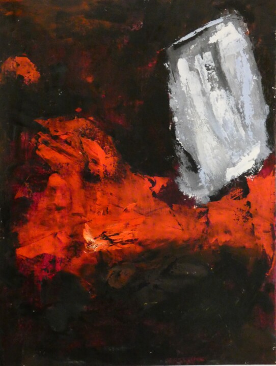 Painting titled "abstraction 10" by Michèle Van Goethem Villain (MiVaGo), Original Artwork, Oil