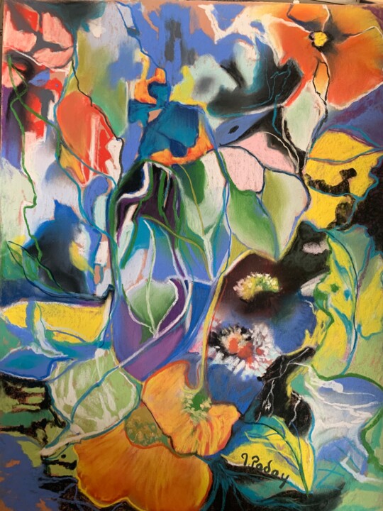 Painting titled "Harmonie" by Michèle Padoy, Original Artwork, Pastel