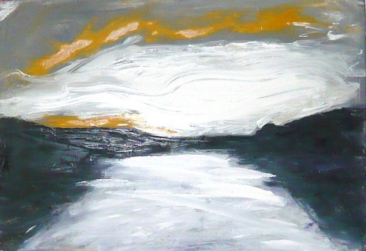 Painting titled "Rivage n°3" by Michèle Dutruel-Dandelot, Original Artwork