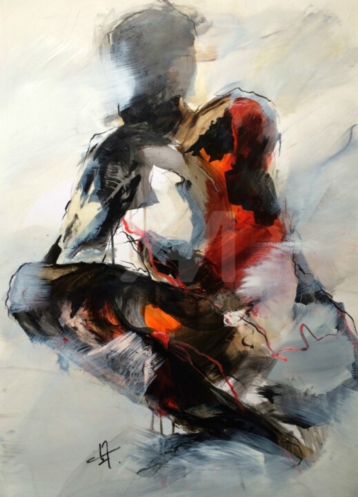 Peinture intitulée "Kusunga Mbele" par Michèle Debrez, Œuvre d'art originale,