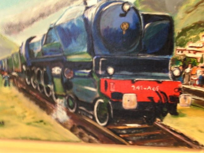 Peinture intitulée "la locomotive" par Michele Imbert, Œuvre d'art originale, Huile