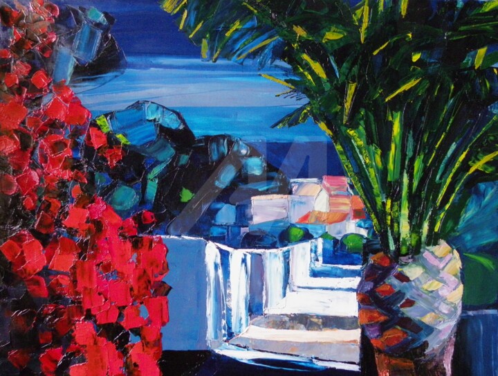 Peinture intitulée "Vers la mer" par Michèle Ribeiro, Œuvre d'art originale,