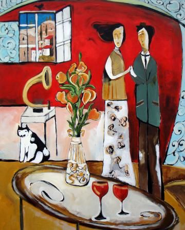Painting titled "The Promise" by Michele Righetti, Original Art,