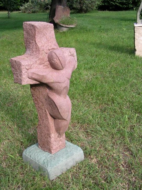 Sculptuur getiteld "Crocifissione (cruc…" door Michele Soro, Origineel Kunstwerk
