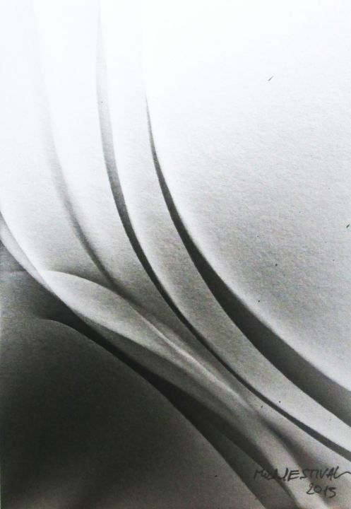 Pittura intitolato "Black and white" da Michel Estival, Opera d'arte originale, Acrilico