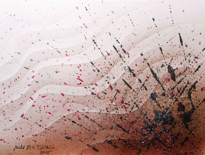 Peinture intitulée "35 10 Abstraction" par Michel Estival, Œuvre d'art originale, Bombe aérosol
