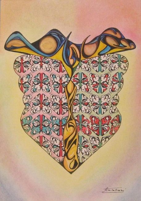 绘画 标题为“UTERO” 由Michele Tortorelli, 原创艺术品, 粉彩