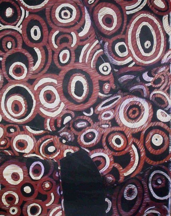 Painting titled "Brown Spirals on Ar…" by Michele Vavonese, Original Artwork