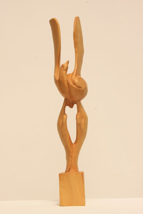 Sculpture intitulée "Les Ames des Marins" par Michel Ferre, Œuvre d'art originale, Bois