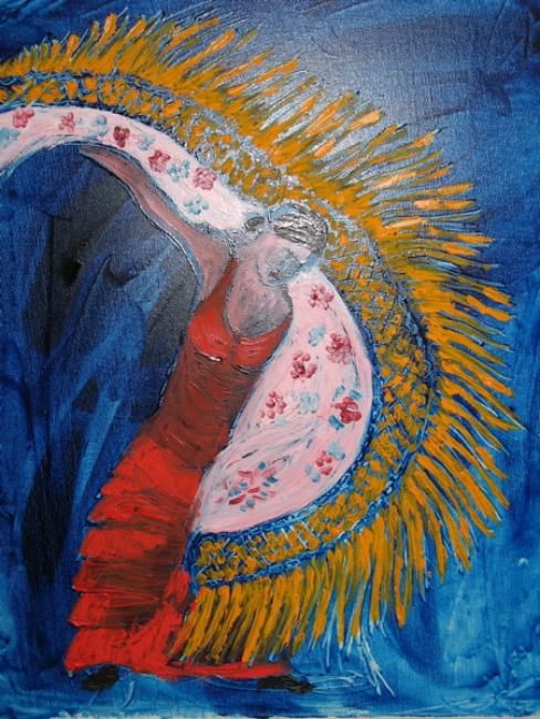 Malerei mit dem Titel "Flamenco" von Michel Gay, Original-Kunstwerk
