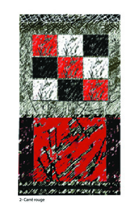 Digital Arts titled "2-carre-rouge-copy.…" by Micheline Couture, Original Art,