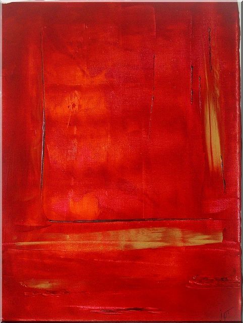 Painting titled "Or rouge" by Michel Jacquet, Original Artwork