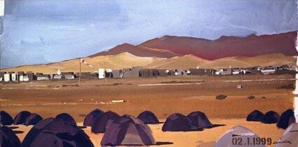 Painting titled "Agadir - Maroc" by Michelle Auboiron, Original Artwork