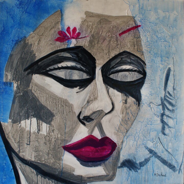Painting titled "mannequin de vitrin…" by Michelle Dechaud, Original Artwork