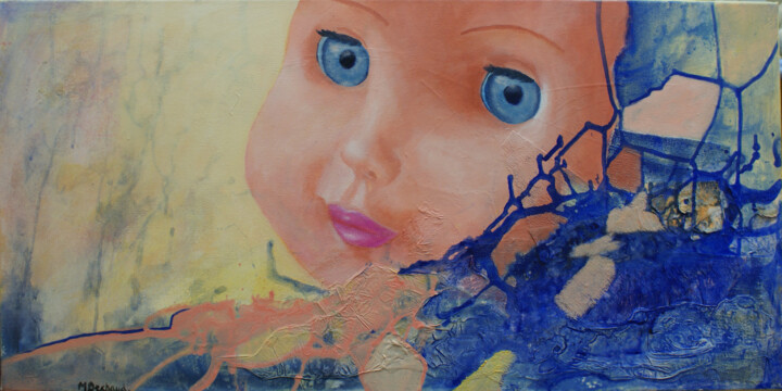 Painting titled "Je ne suis pas la p…" by Michelle Dechaud, Original Artwork, Acrylic