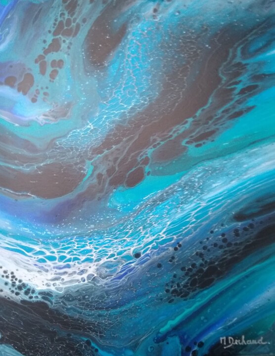 Pintura titulada "De l'eau, de l'eau." por Michelle Dechaud, Obra de arte original, Acrílico Montado en Bastidor de camilla…