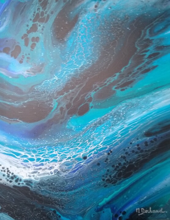 Peinture intitulée "De l'eau, de l'eau." par Michelle Dechaud, Œuvre d'art originale, Acrylique Monté sur Châssis en bois