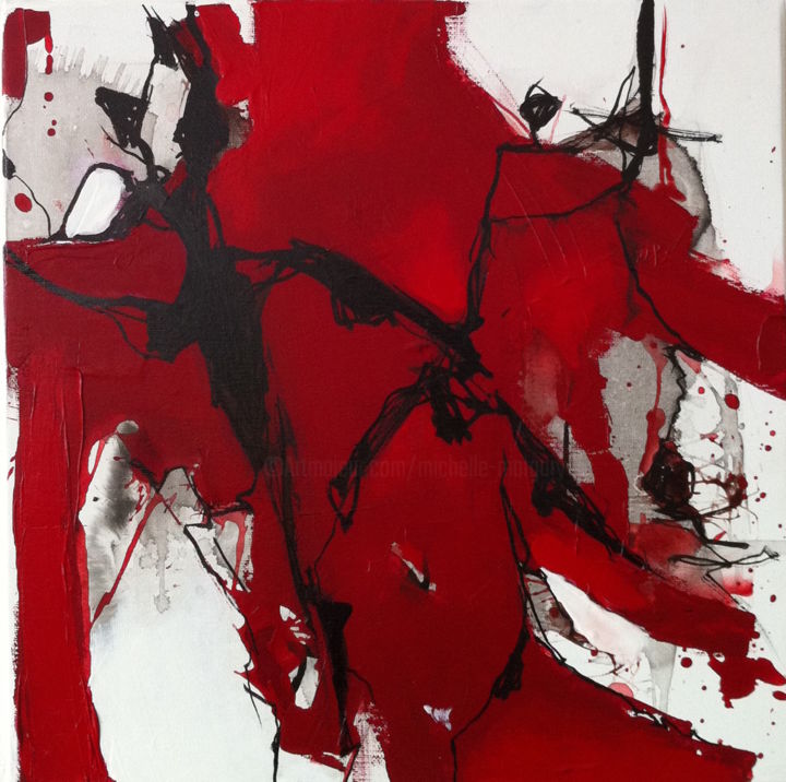 Pittura intitolato "Blood Spider" da Michelle Margary, Opera d'arte originale, Acrilico