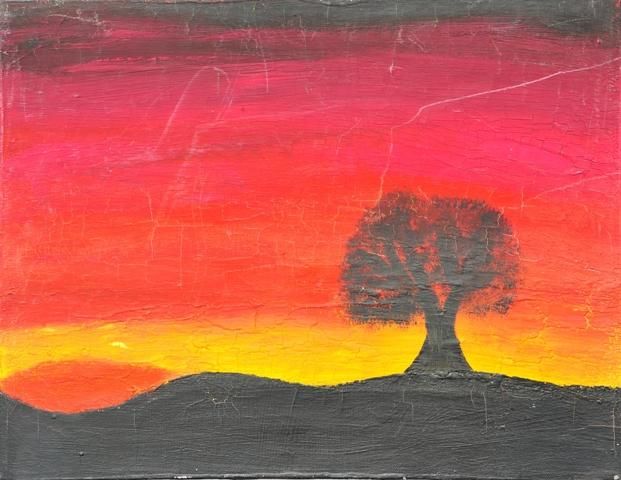 Painting titled "Sunset" by Michelle Gonzalez, Original Artwork