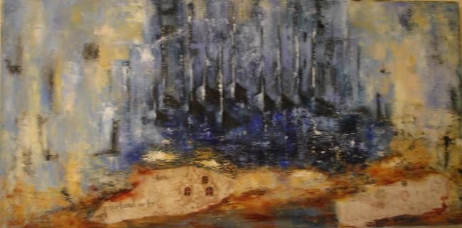 Pittura intitolato "Terra incognita" da Michelle Millot, Opera d'arte originale, Olio
