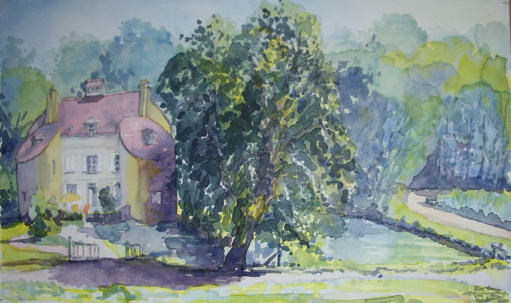 Painting titled "Le Château de La Ch…" by Michel Munier, Original Artwork