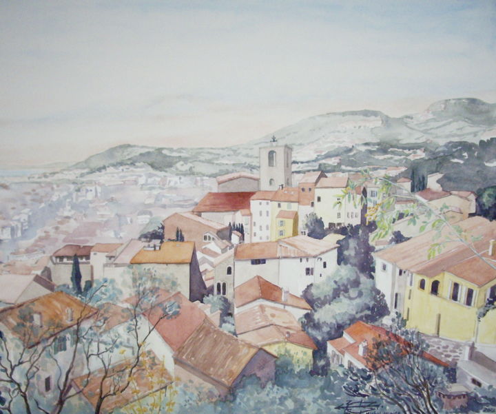 Painting titled "Hyères" by Michel Munier, Original Artwork