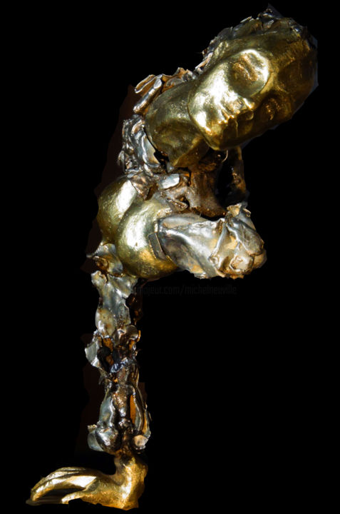 Sculpture titled "INDIFFERENCE" by Michel Neuville, Original Artwork, Bronze