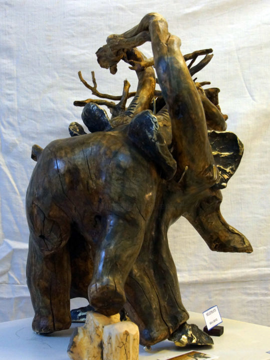 Sculpture titled "MELEEPHANTS" by Michel Neuville, Original Artwork