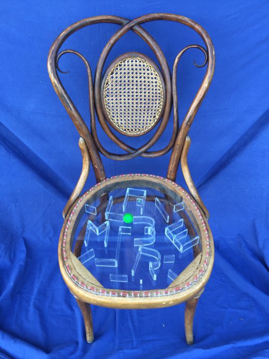 Artisanat intitulée "chaise AMBRE" par Michel Pittet, Œuvre d'art originale