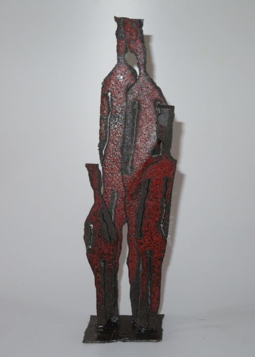Скульптура под названием "La famille" - Michel Sidobre, Подлинное произведение искусства, Металлы